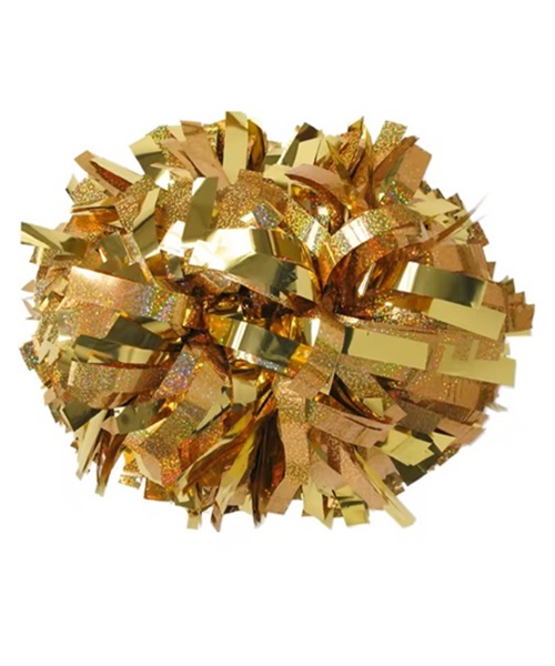 Metallic Gold Cheer Pom Poms (Pair) | Zing Zest