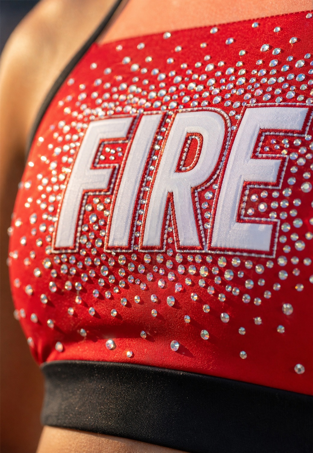 Rhinestone Cheerleading Uniform Set